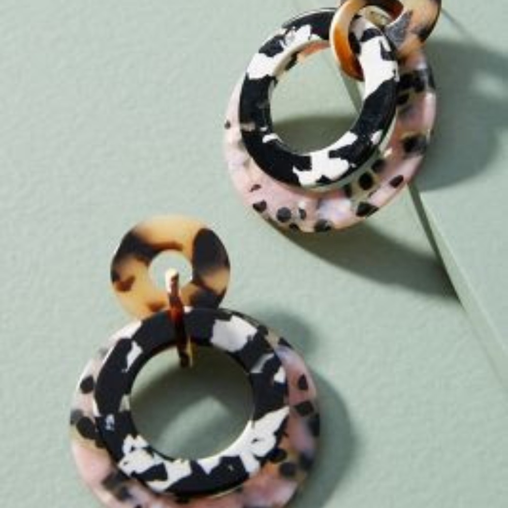Anthropologie Josie Resin Drop Earrings
